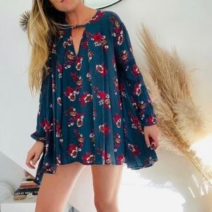 🥳Host Pick!🥳 Free People Long Sleeve Tree Swing Mini Dress